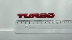 Наклейка на авто Turbo Красная Металлическая турбо 071ec24c54 - зображення 1