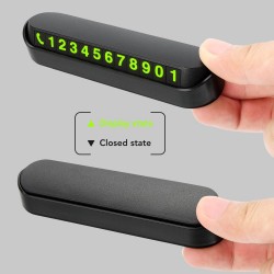 Табличка под лобовое стекло для вашего номера телефона Чёрная 850f695854 - зображення 1