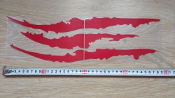 Наклейка на авто-мото Царапины Когтем Красные Светоотражающая 28af8fde1b - зображення 1