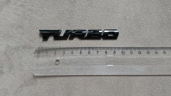 Наклейка на авто Turbo Чёрная Металлическая 846aae11d7 - зображення 1