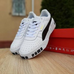 Женские кроссовки Puma Cali (белые с чёрным) 3cf6e2d153 - зображення 1