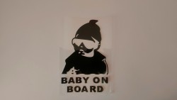 Наклейка на авто Baby on board Чёрная 1e492f16bb - зображення 1