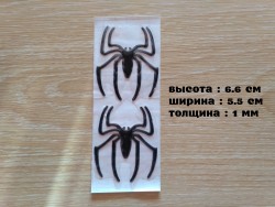 Наклейка на авто Паук Черный 1 пара выпуклая 28468bb132 - зображення 1