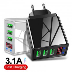Зарядное устройство с 3 USB портами и индикацией V A 03db2c8091 - зображення 1