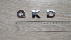 Металлические буквы Q .K .D на кузов авто ed36673a89 - зображення 1