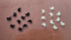 Паучки Чёрные, Белые для хэллоуина прикола пластмассовые 10 шт a56577d79a - зображення 1