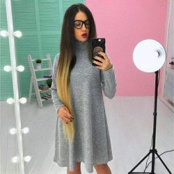 Ангоровое платье-гольф "Kaila" – трапеция| Распродажа 9e80bef3c6 - зображення 1