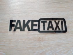 Наклейка на авто FakeTaxi Черная 6588b9303a - зображення 1
