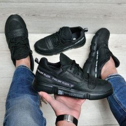 Стильные Мужские Кожаные Кроссовки Philipp Plein Топ Качество c9fca28311 - зображення 1