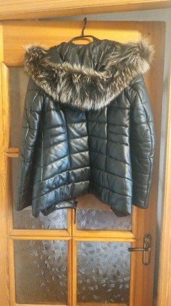 Шкіряна куртка з хутряним коміром 4ba025bfe6 - зображення 1