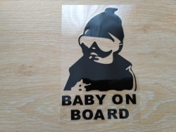Наклейка на авто Ребенок в машине"Baby on board" Черная b4178c712b - зображення 1