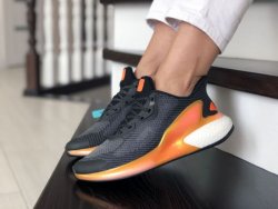 ЖЕНСКИЕ Кроссовки Adidas Alphaboost (чёрные с оранжевым) b918abb2db - зображення 1