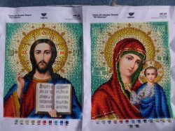 Продаются парные иконы. Вышивка чешским бисером 1fd932caac - зображення 1