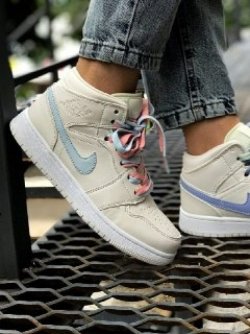 Кроссовки Nike Jordan 1 retro (бежевые) 36-41р. 3493fe663d - зображення 1